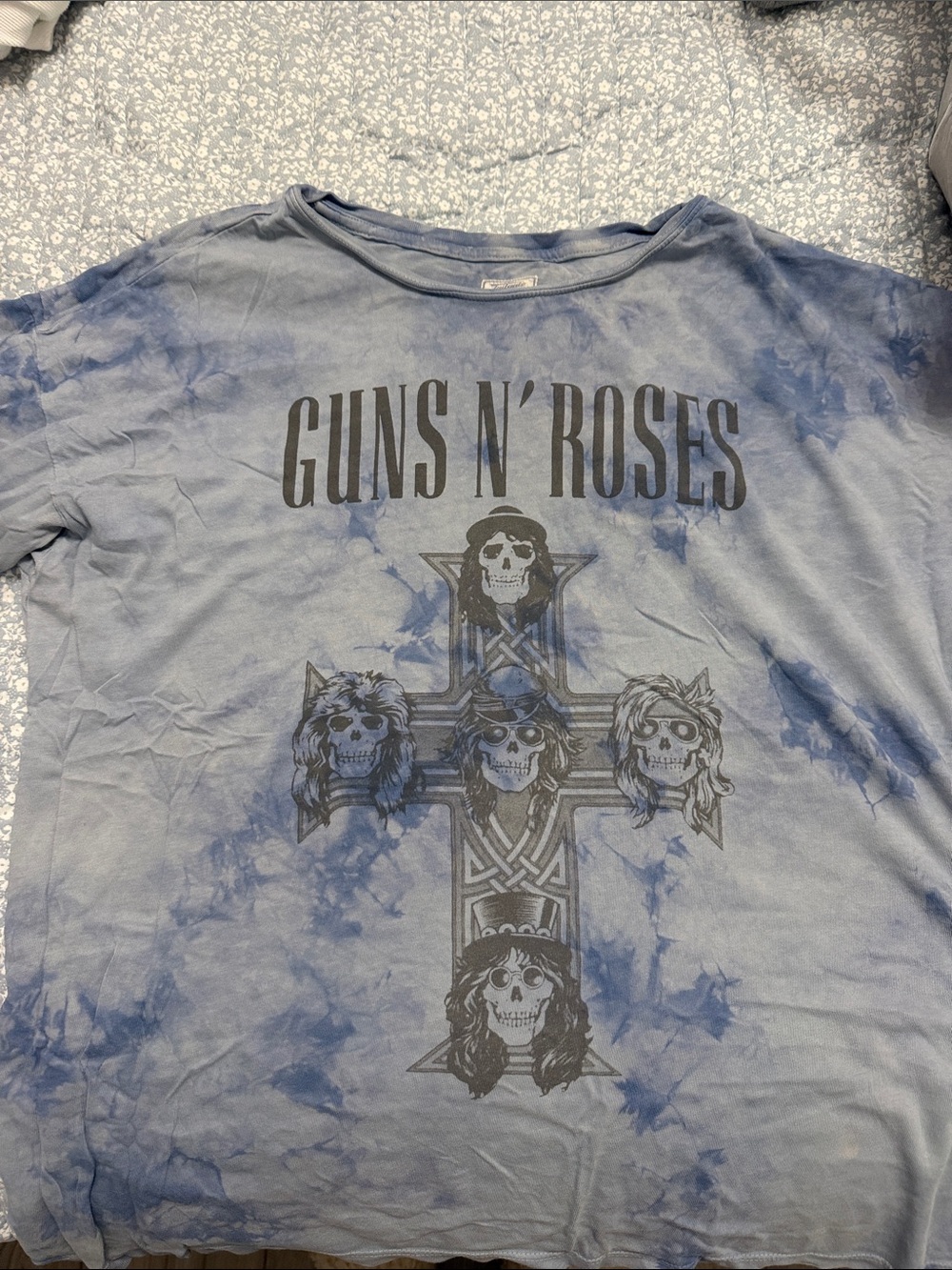 Guns N' Roses Blue Tie-Dye Logo Tee